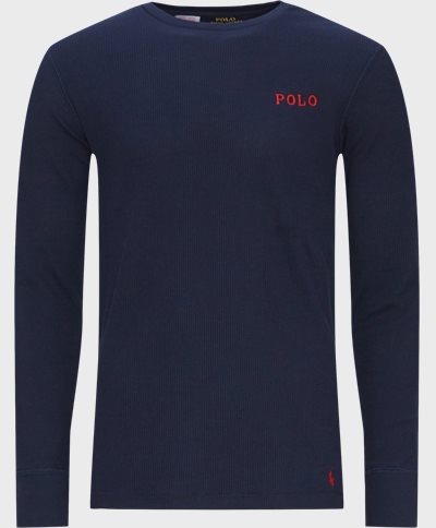 Polo Ralph Lauren T-shirts 714899615 LS CREW SLEEP TOP Blå