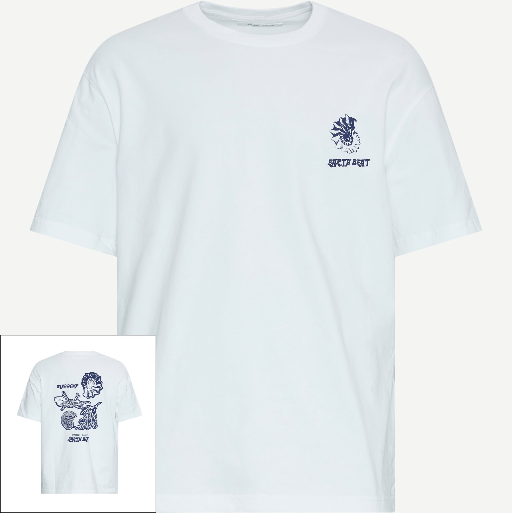 Samsøe Samsøe T-shirts SAWIND UNI FOSSIL T-SHIRT 11725 White