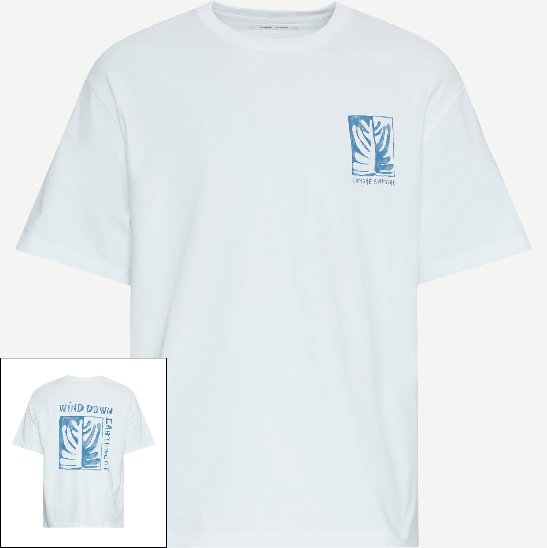 Samsøe Samsøe T-shirts SAWIND UNI EARTH BEAT T-SHIRT 11725 Hvid