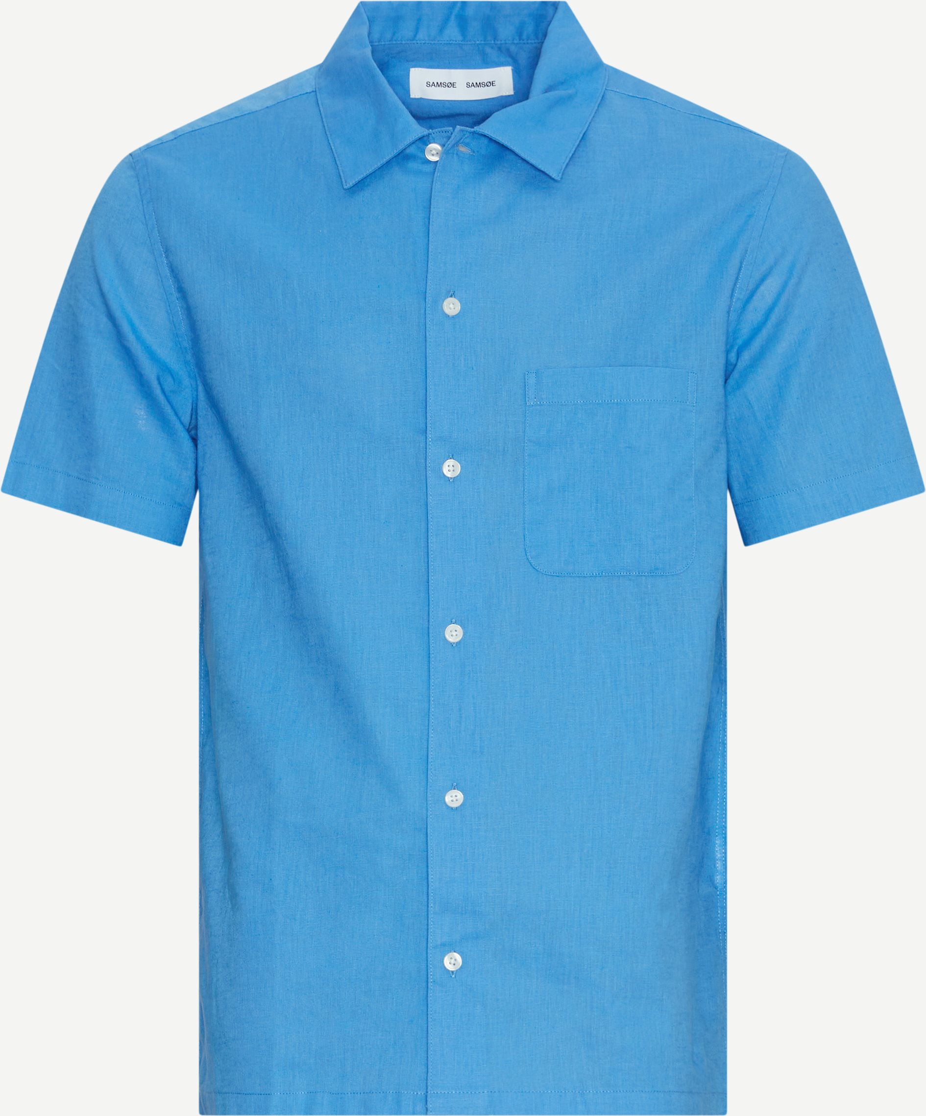 Samsøe Samsøe Kortärmade skjortor AVAN JF SHIRT 6971 Blå