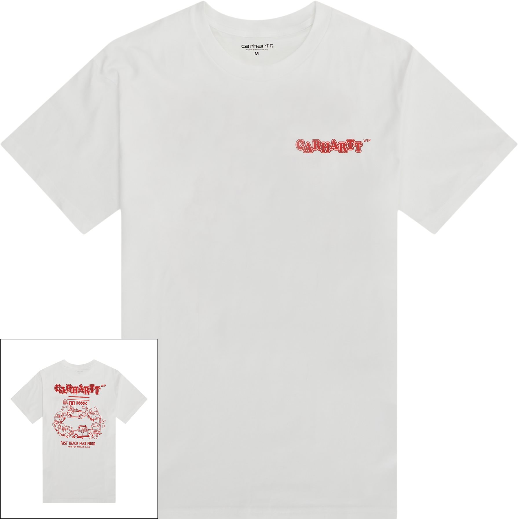 Carhartt WIP T-shirts S/S FAST FOOD T-SHIRT I033249 Hvid