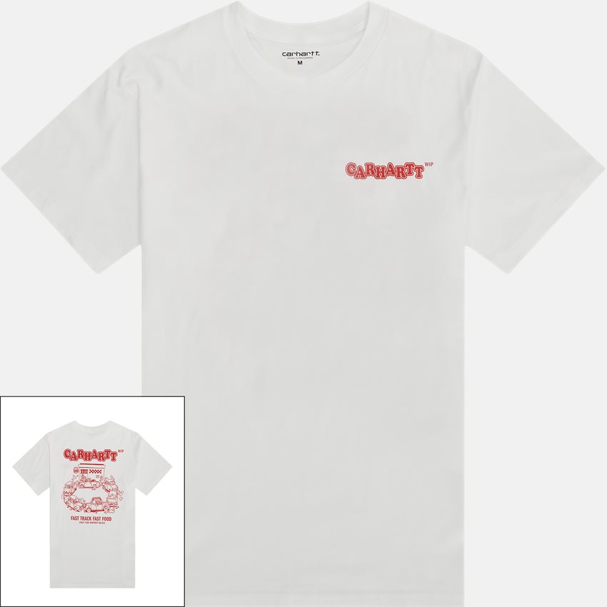 Carhartt WIP T-shirts S/S FAST FOOD T-SHIRT I033249 WHITE