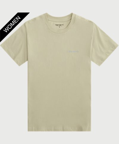 Carhartt WIP Women T-shirts W SS SCRIPT EMBROIDERY T-SHIRT I032293 Sand