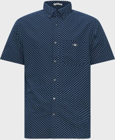 Gant Kortærmede skjorter REG MICRO PRINT SS SHIRT 3240066 Blå