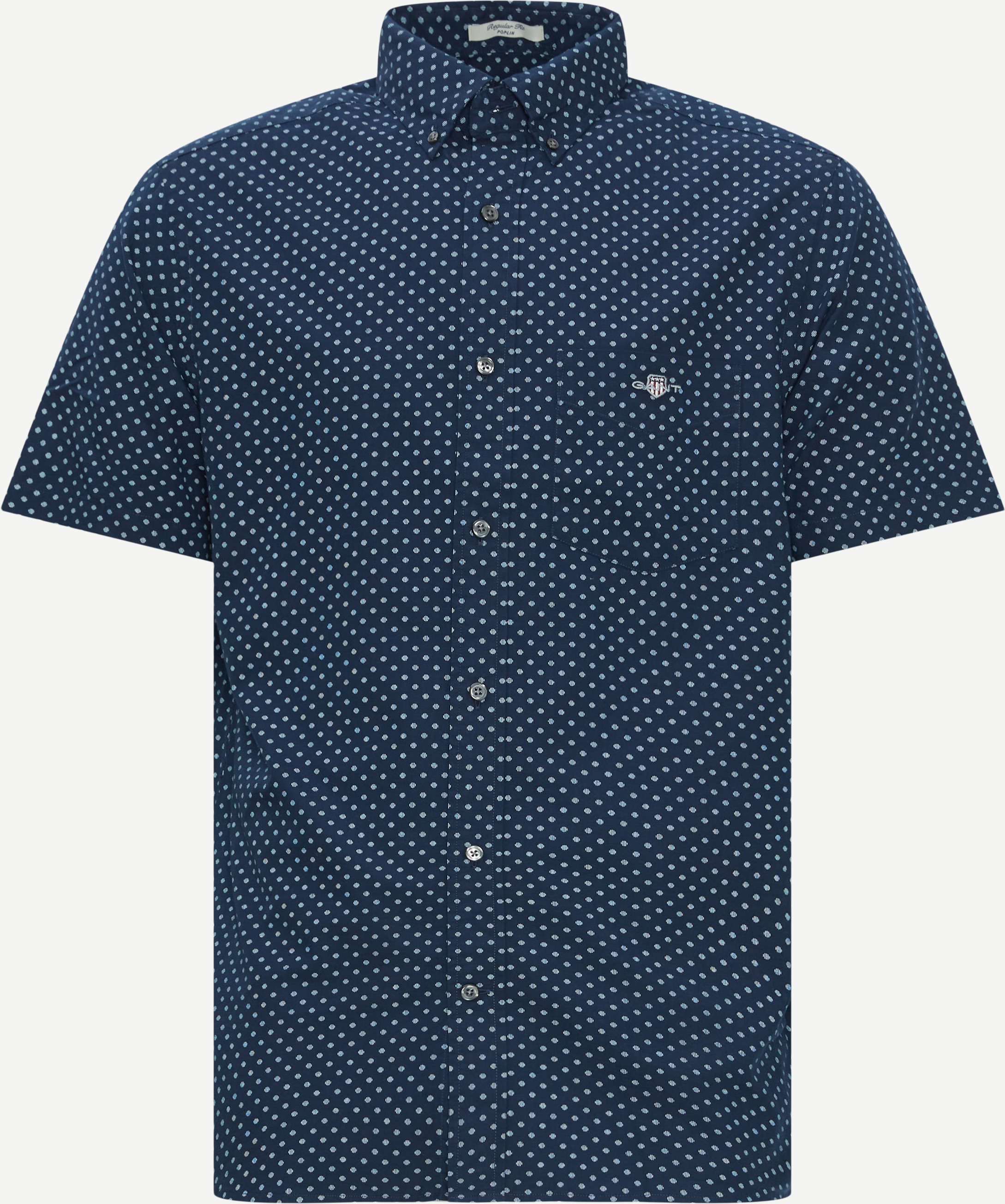 Gant Kortärmade skjortor REG MICRO PRINT SS SHIRT 3240066 Blå
