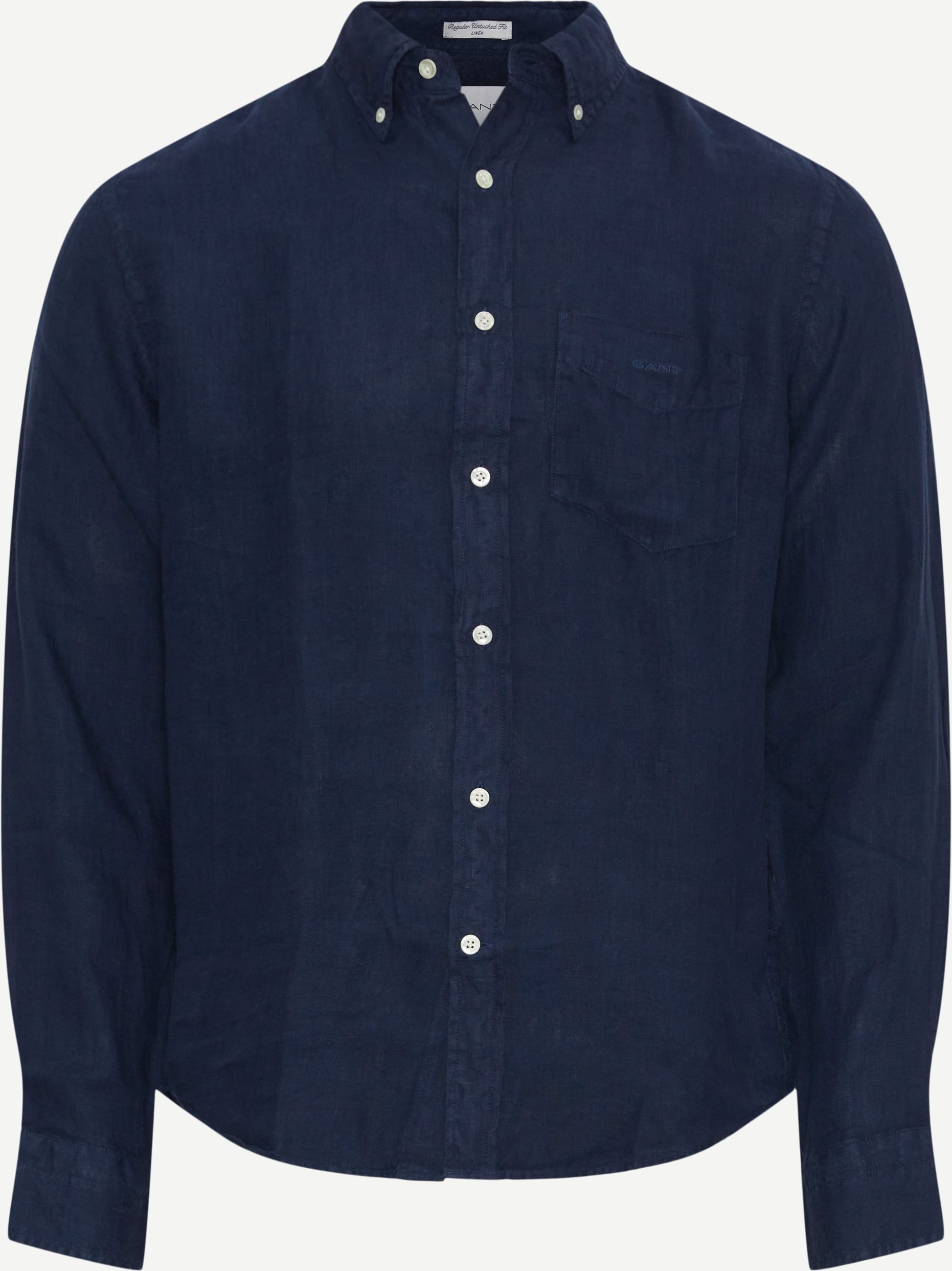 Gant Shirts REG GMNT DYED LINEN SHIRT 3240120 Blue
