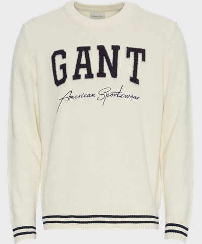 Gant Knitwear RELAXED COLLEGIATE C-NECK 8030204 Sand