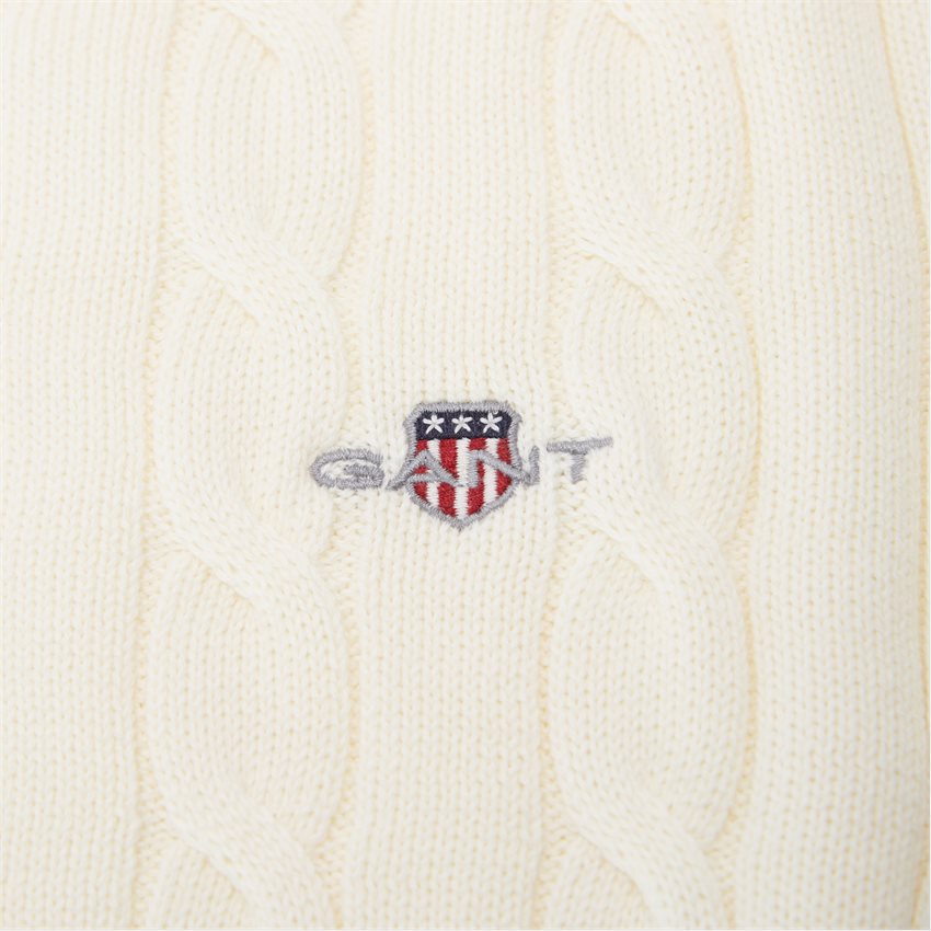 Gant Knitwear COTTON CABLE C-NECK 8050601 2401 CREAM