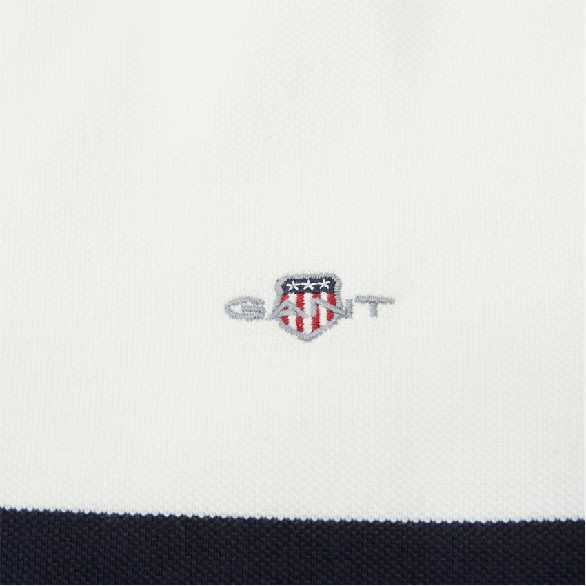 Gant T-shirts BLOCK STRIPE SS RUGGER 2062033 EGGSHELL