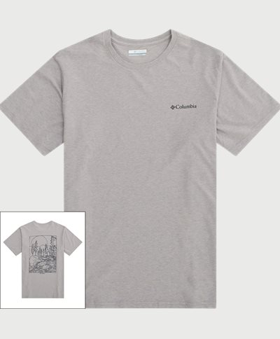 Columbia T-shirts ROCKAWAY RIVER BACK GRAPHIC SS TEE 2022171 Grå
