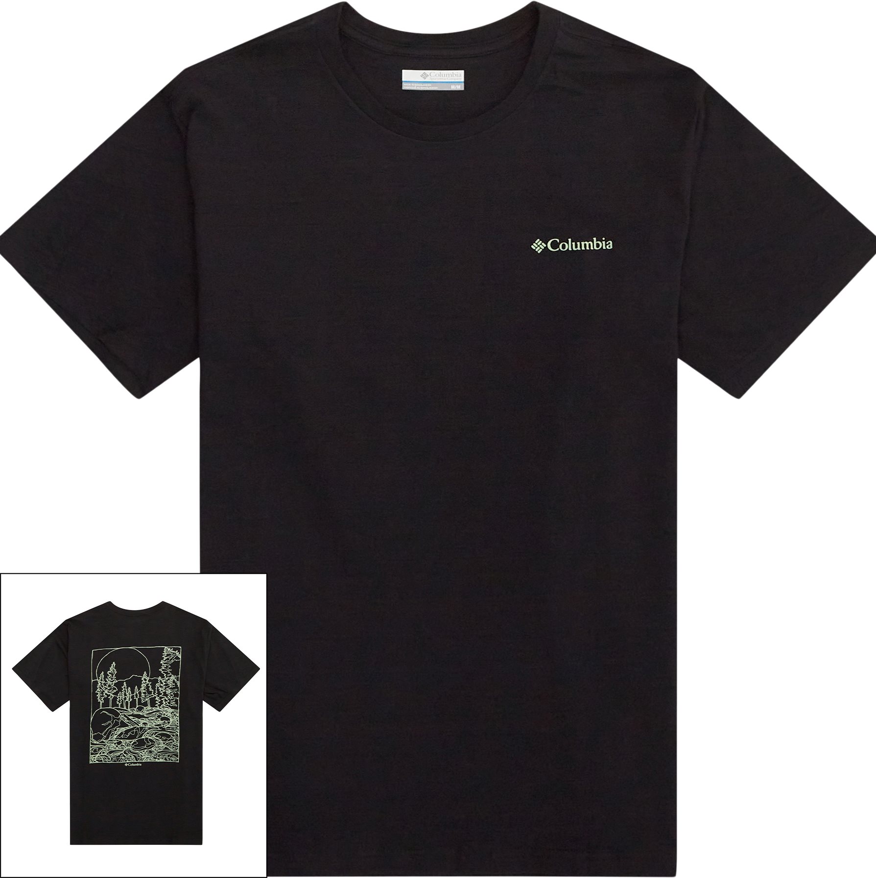 Columbia T-shirts ROCKAWAY RIVER BACK GRAPHIC SS TEE 2022171 Black