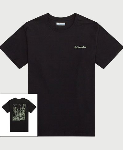 Columbia T-shirts ROCKAWAY RIVER BACK GRAPHIC SS TEE 2022171 Sort