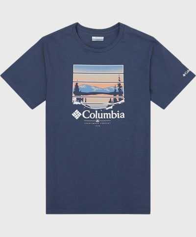 Columbia T-shirts PATH LAKE COLORFUL VISTA CRAPHIC TEE 1934814 Blå
