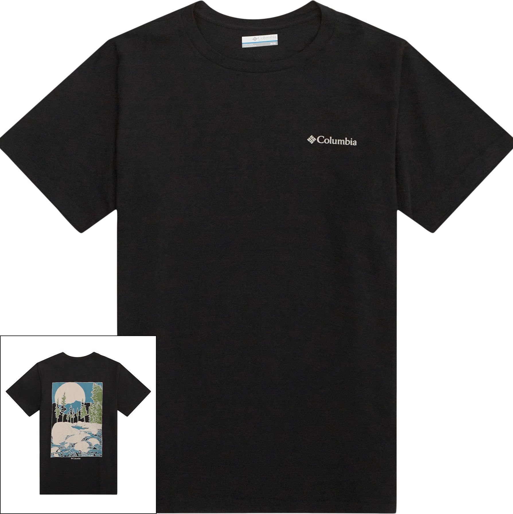 Columbia T-shirts RAPID RIDGE BACK GRAPHIC TEE II 1934824 2401 Black