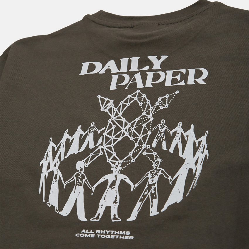 Daily Paper T-shirts HAND IN HAND SS T-SHIRT 2411102 OLIVEN