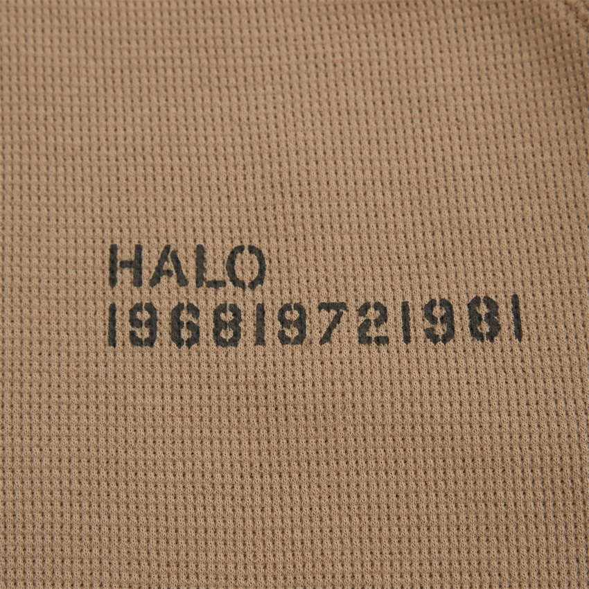 HALO T-shirts WAFFLE LS 610496 CHINCHILLA