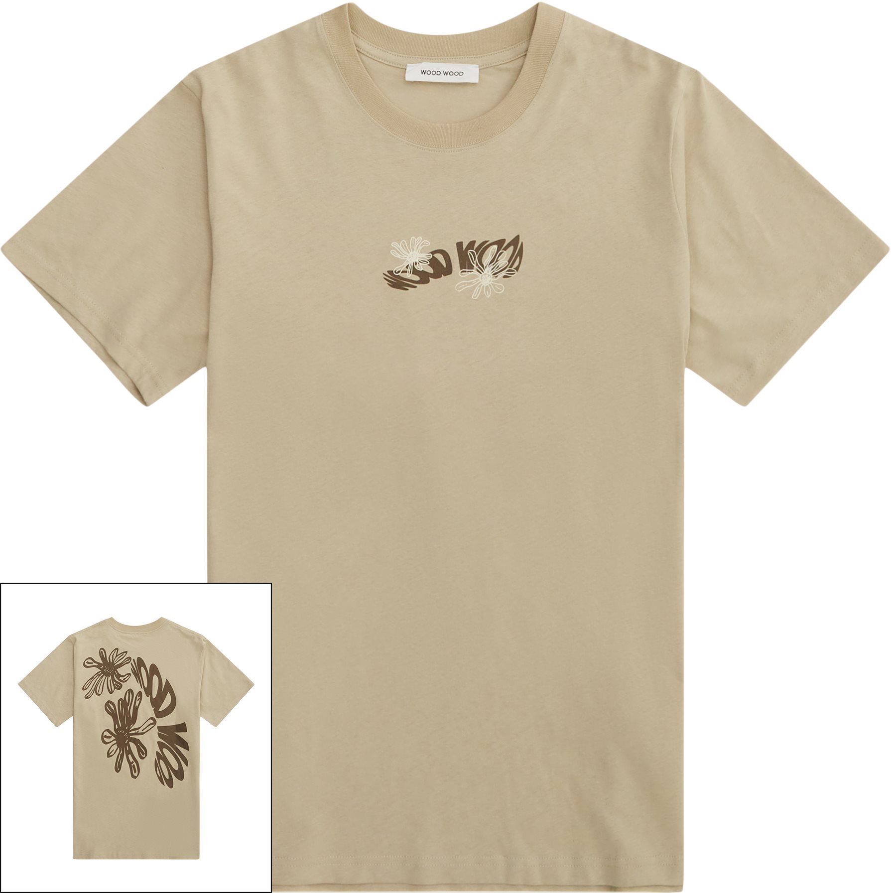 WOOD WOOD T-shirts BOBBY FLOWERS TEE 12415706-2447 Sand