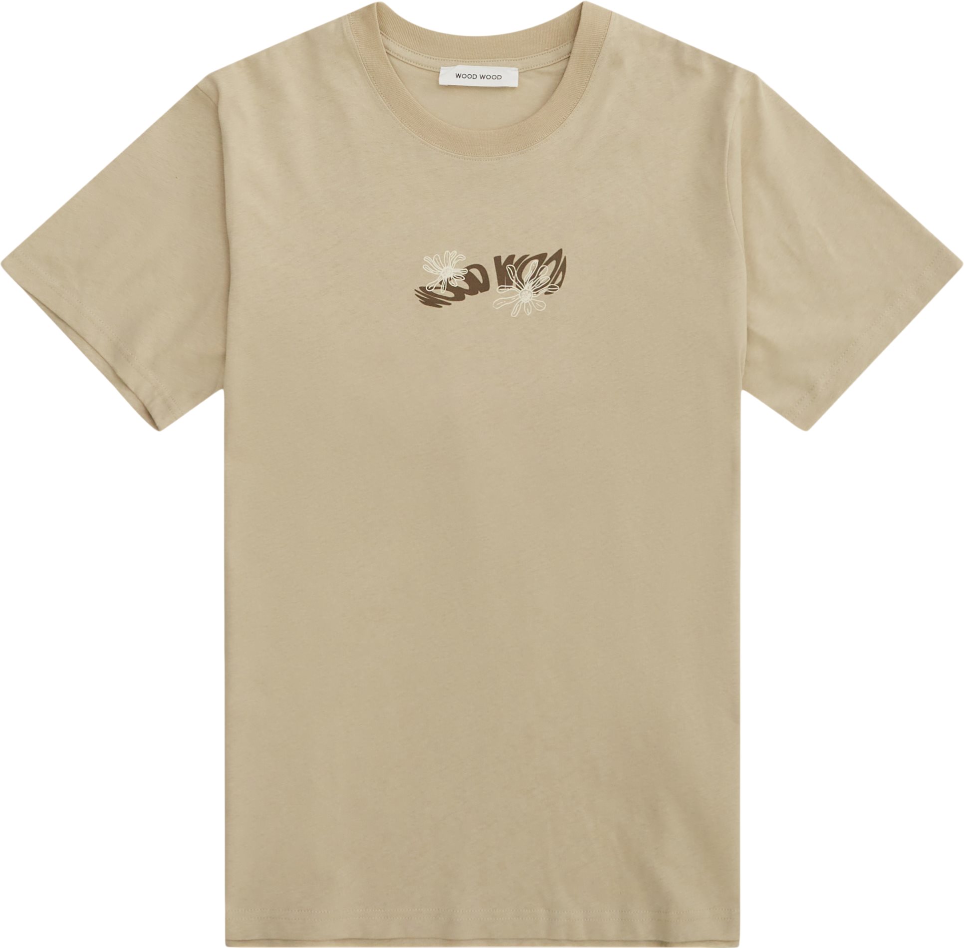 WOOD WOOD T-shirts BOBBY FLOWERS TEE 12415706-2447 Sand