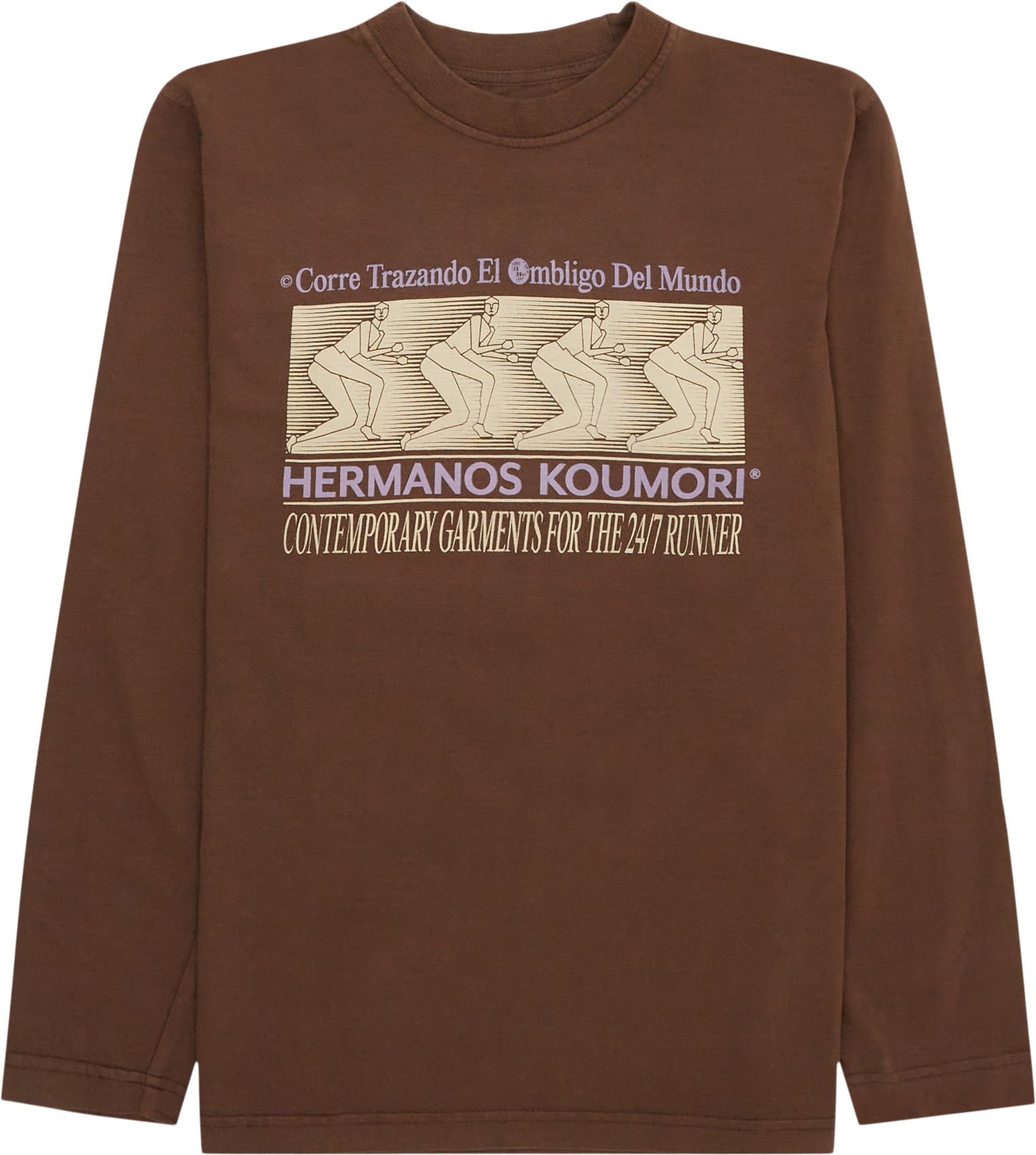 Hermanos Koumori T-shirts OMBLIGO LS Brown