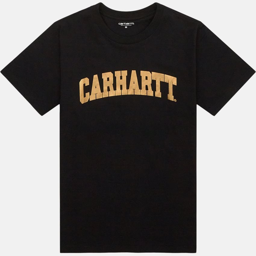 Carhartt WIP T-shirts S/S UNIVERSITY T-SHIRT I028990 BLACK/GOLD