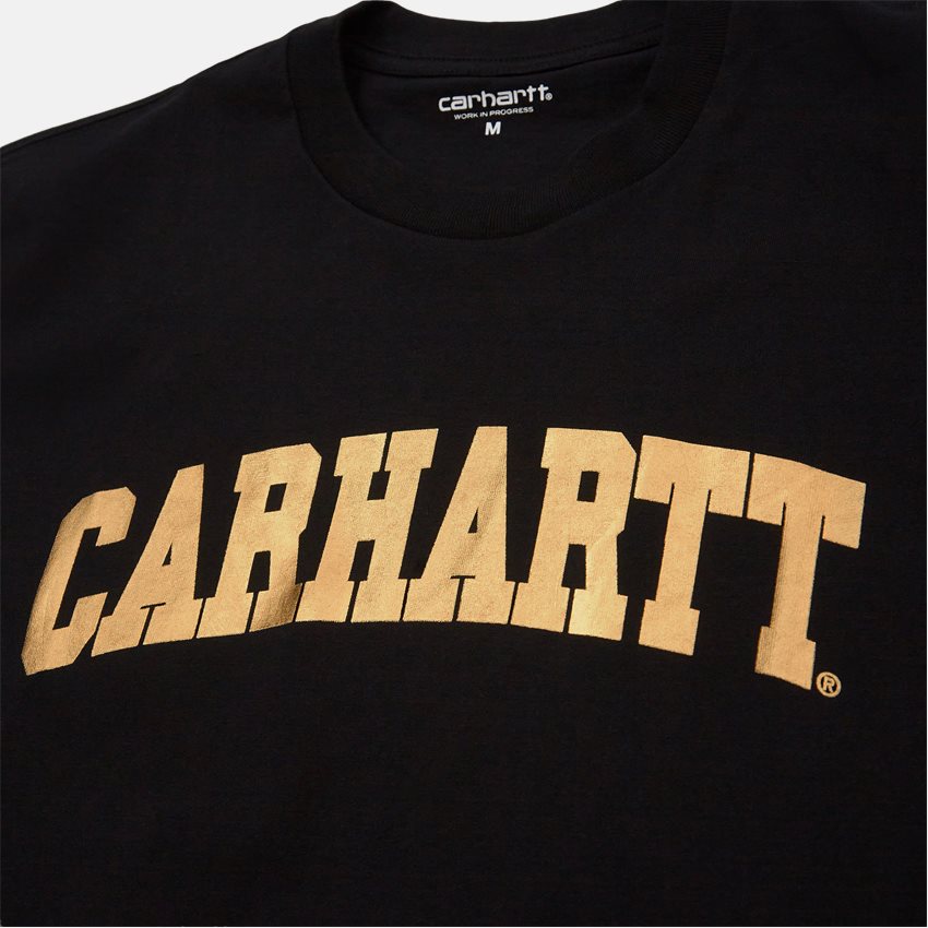 Carhartt WIP T-shirts S/S UNIVERSITY T-SHIRT I028990 BLACK/GOLD