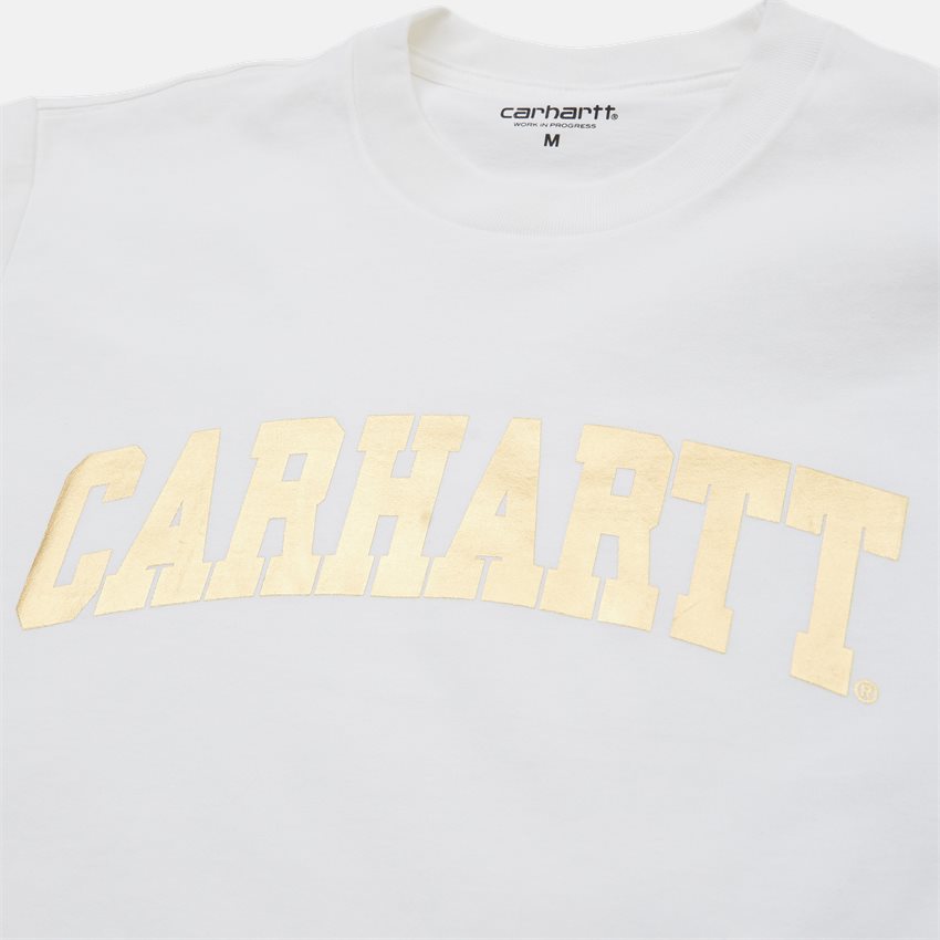 Carhartt WIP T-shirts S/S UNIVERSITY T-SHIRT I028990 WHITE/GOLD