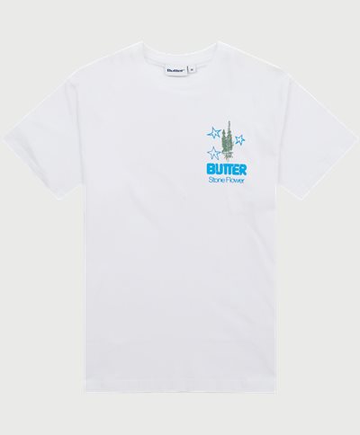 Butter Goods T-shirts STONE FLOWER TEE White