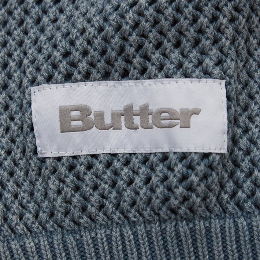 Butter Goods Stickat WASHED KNITTED BLÅ