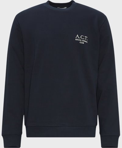 A.C.T. SOCIAL Sweatshirts PHILIP AS1004 Blue