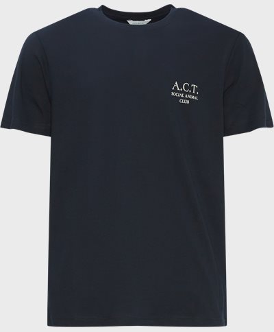 A.C.T. SOCIAL T-shirts ARON AS1017 Blå