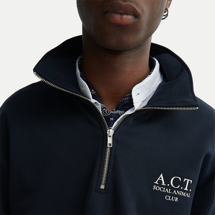 A.C.T. SOCIAL Sweatshirts JUSTIN AS1031 NAVY