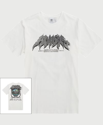 Adidas Originals T-shirts FLAMES CONC T IS2946 Hvid