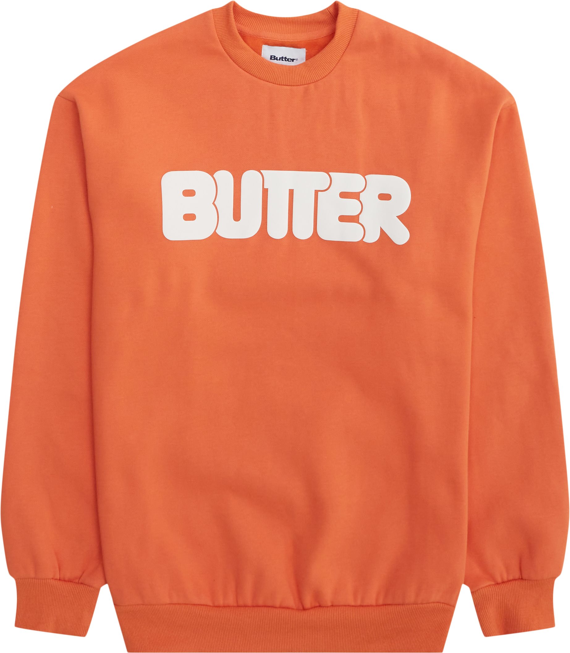 Butter Goods Sweatshirts ROUNDED LOGO CREW Orange