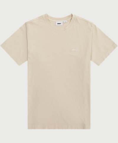 Obey T-shirts LOWERCASE TEE SS 131080353 Sand