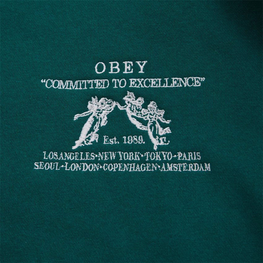 Obey Sweatshirts EXCELLENCE HOOD 112470208 GRØN