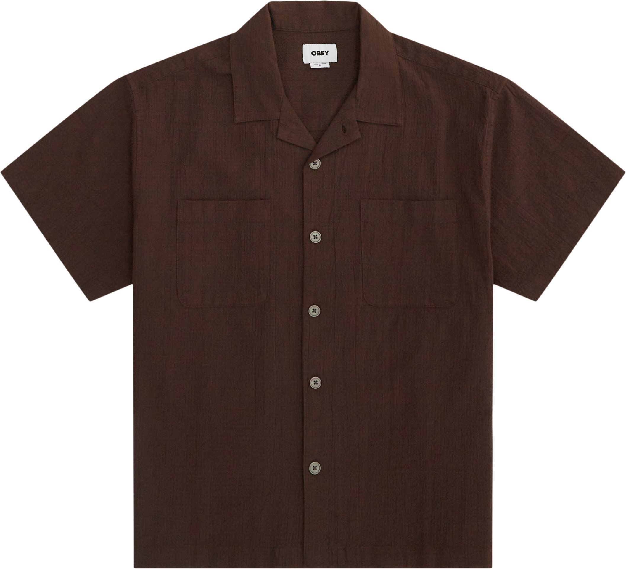 Obey Shirts SUNRISE WOVEN 181210404 Brown