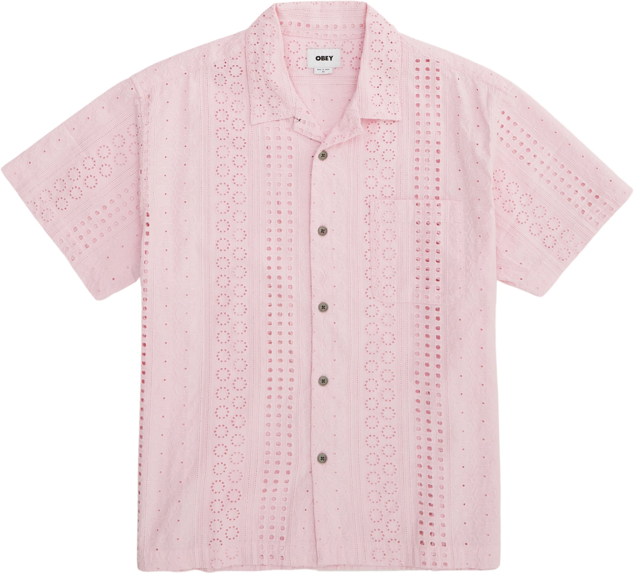 Obey Shirts SUNDAY WOVEN 181210403 Pink