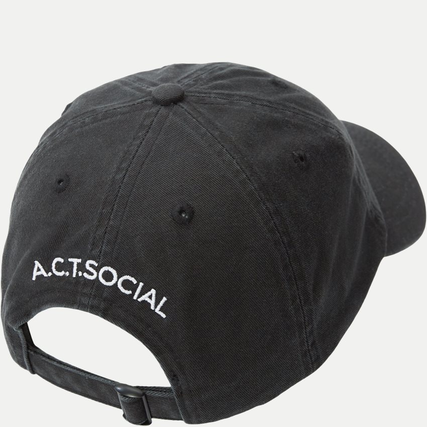 A.C.T. SOCIAL Kepsar SOCIAL ANIMAL CLUB CAP AS1006 BLACK