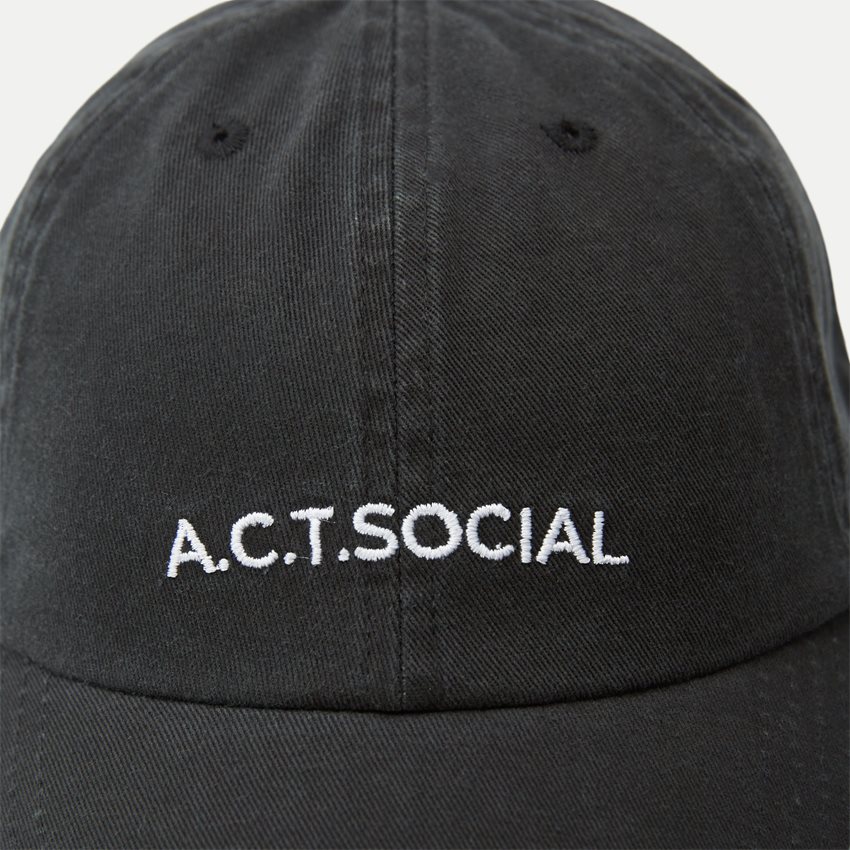 A.C.T. SOCIAL Kepsar ACT SOCIAL CAP AS1012 BLACK