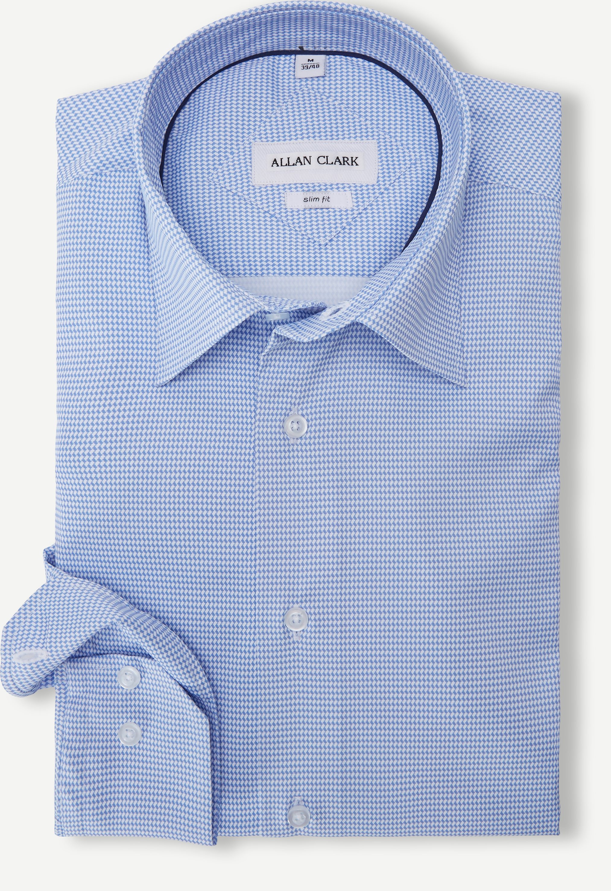 Allan Clark Shirts JONES  4WAY STRETCH Blue