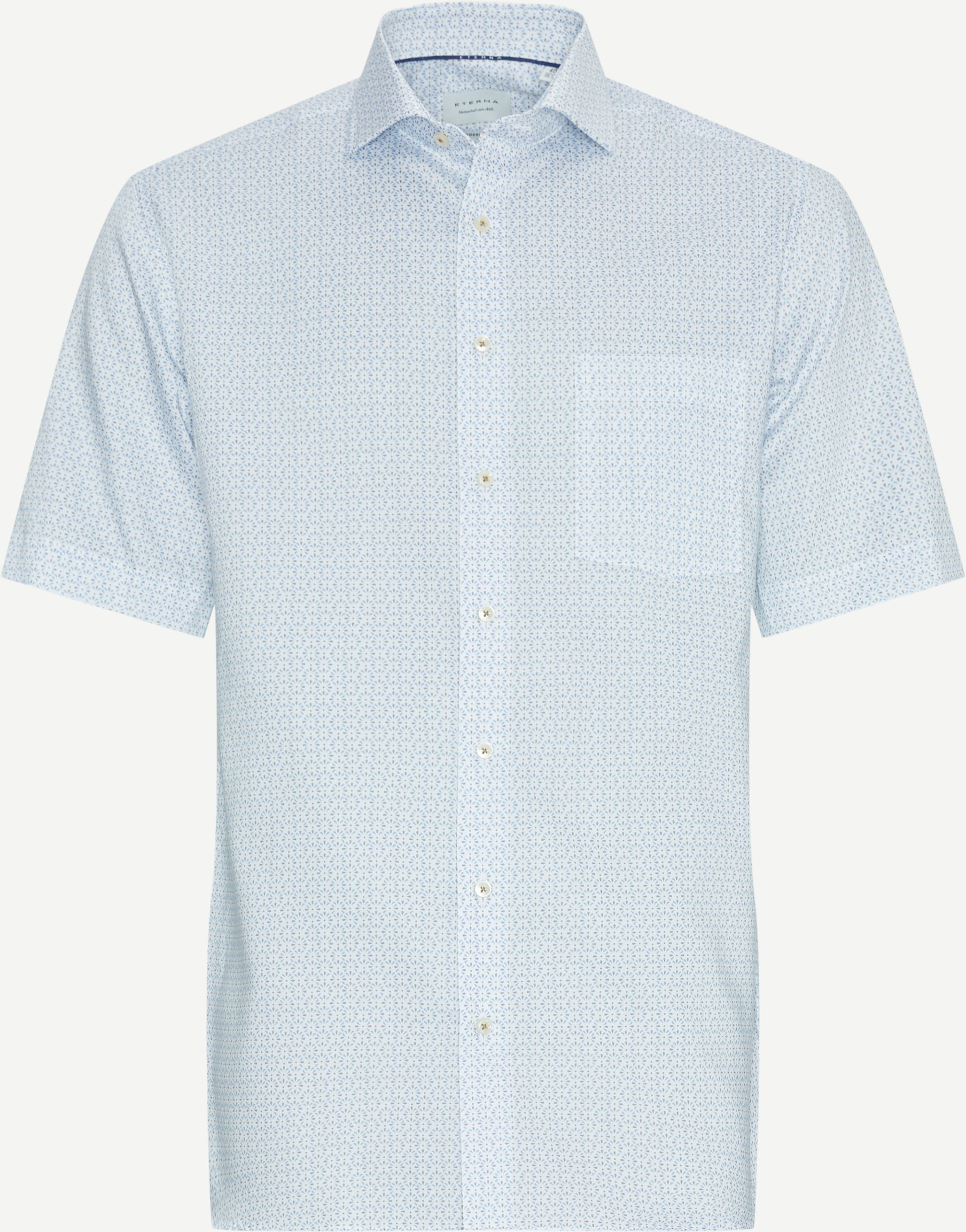 Eterna Kortärmade skjortor 4183 C18V Blå