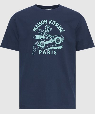 Maison Kitsuné T-shirts MM00109KJ0118 Blå