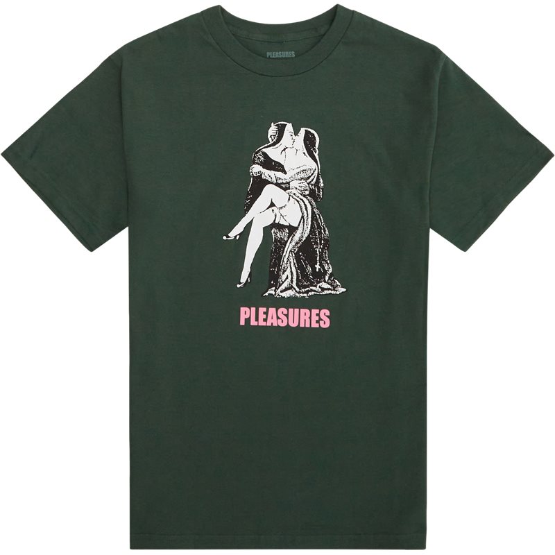 Se Pleasures Now French Kiss Tee Green hos qUINT.dk
