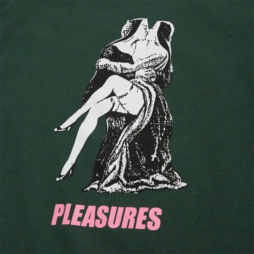Pleasures T-shirts FRENCH KISS TEE GREEN