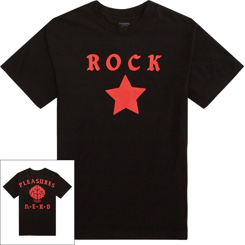 Se Pleasures Now N.e.r.d. X Pleasures Rock Star T-shirt Black hos qUINT.dk