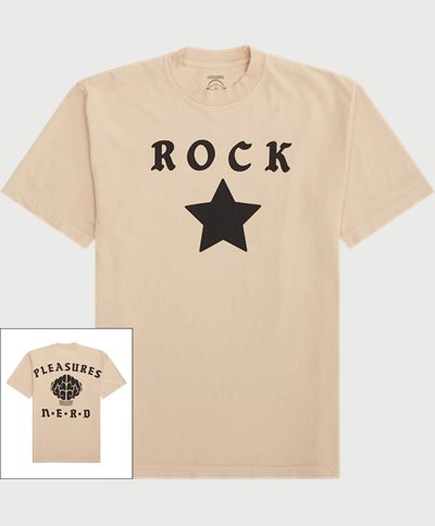 Pleasures T-shirts ROCK STAR TEE Sand