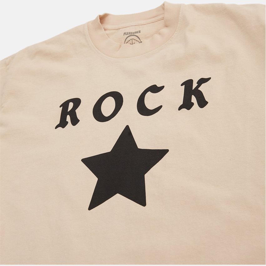 Pleasures T-shirts ROCK STAR TEE Tan