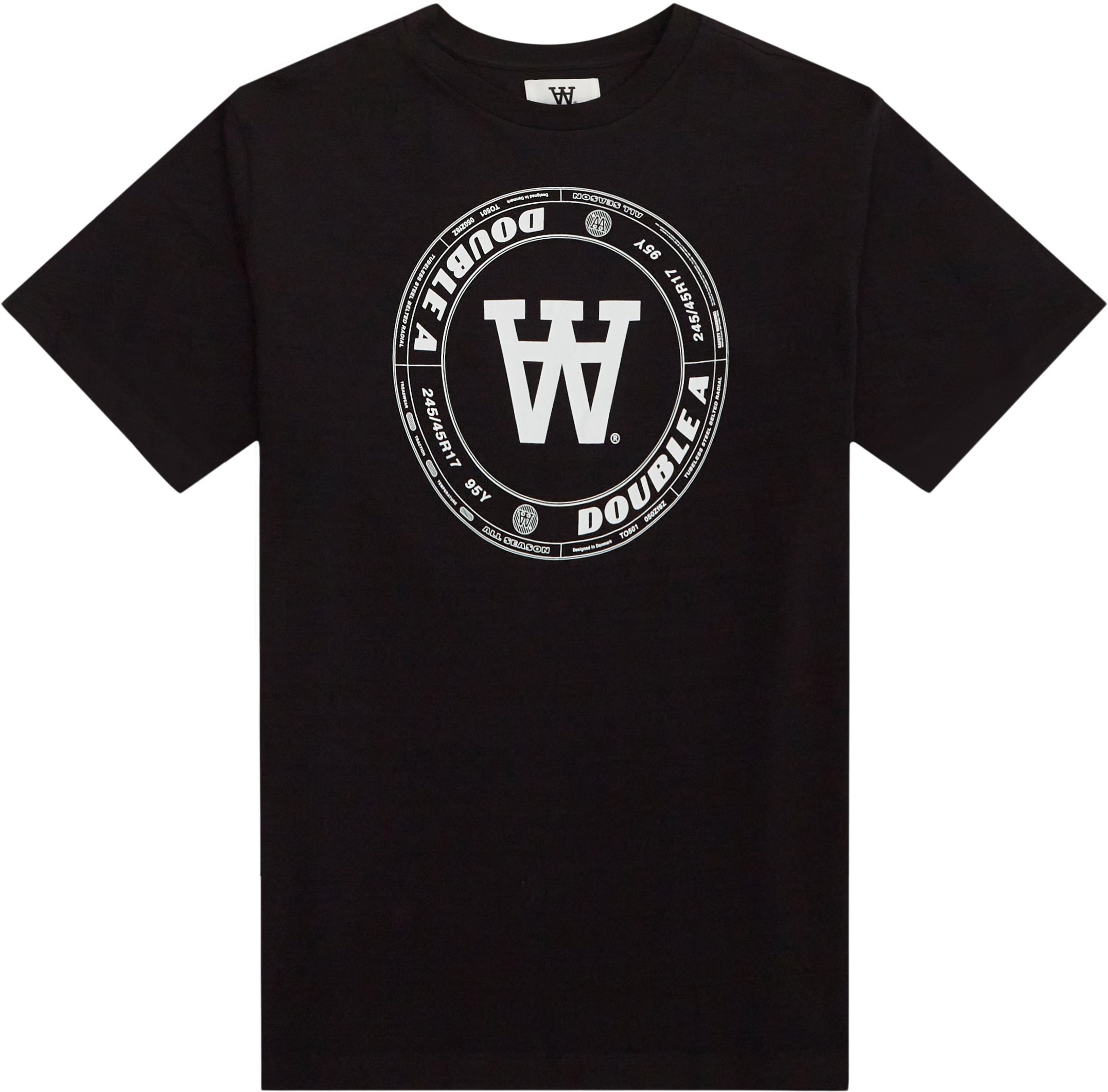 WOOD WOOD T-shirts ASA TIREWALL T-SHIRT 10295703-2323 Svart