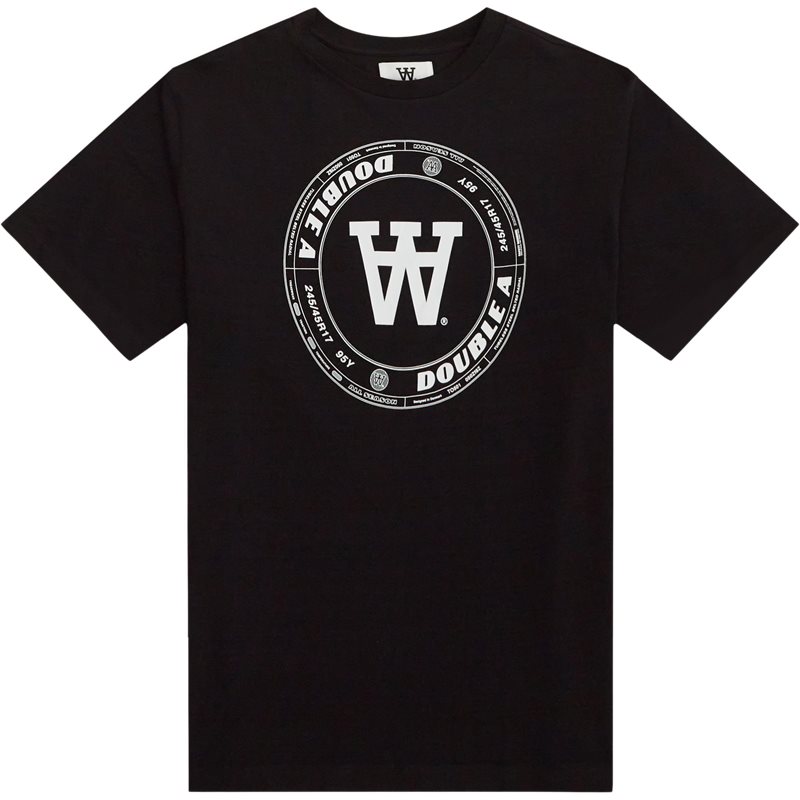 Se Wood Wood Asa Tirewall T-shirt Black hos qUINT.dk