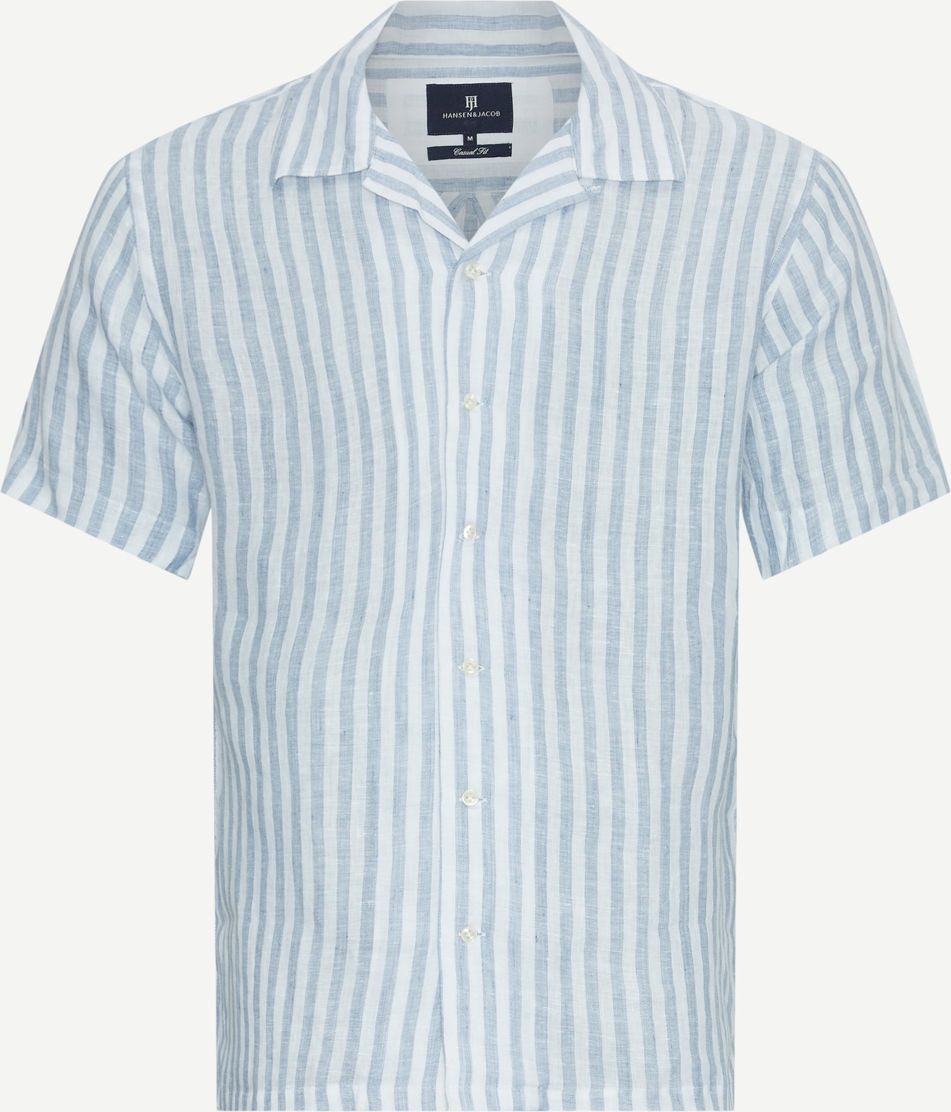 Hansen & Jacob Linen shirts 11677 LINEN SHORT SLEEVE SHIRT Blue